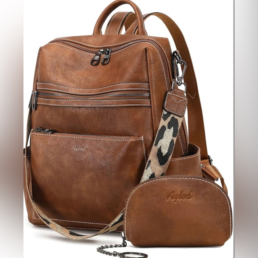 NWT Aglod Brown backpack purse